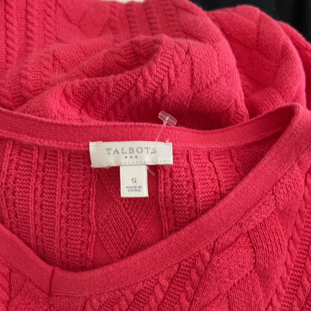 Talbots Cotton Cable Pullover Sweater - image 7